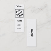 電話して下さい私を… (白い垂直) スキニー名刺 (正面/裏面)