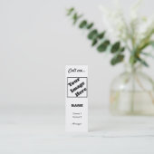 電話して下さい私を… (白い垂直) スキニー名刺 (スタンド正面)