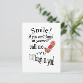 電話して、私はあなたを笑う。シニカルで非常おもしろいに ポストカード (スタンド正面)