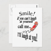 電話して、私はあなたを笑う。シニカルで非常おもしろいに ポストカード (正面/裏面)