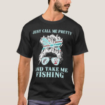 電話して、魚釣りかわいらしTシャツを持って行って 