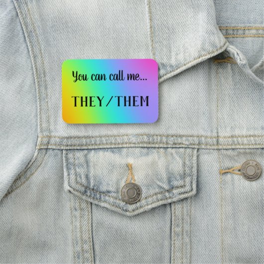 「電話して…They/Them」発音ピン 名札 (インサイチュ)