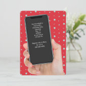 電話でのクリスマスパーティー文字メッセージ 招待状 (スタンド正面)