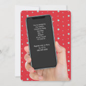 電話でのクリスマスパーティー文字メッセージ 招待状 (正面)