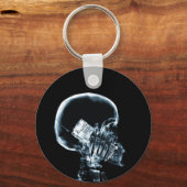 電話でのX線スケルトン – 青 キーホルダー (正面)