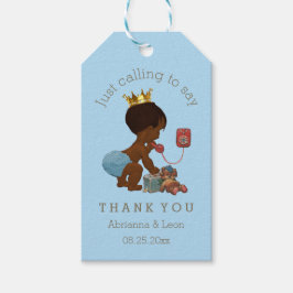電話でエレガントの民族の王子ありがとう ギフトタグ