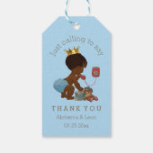 電話でエレガントの民族の王子ありがとう ギフトタグ (裏面)