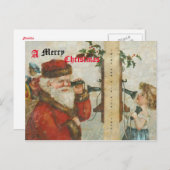 電話でサンタが話す シーズンポストカード (正面/裏面)