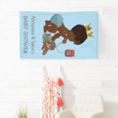 電話でパーソナライズされたのプリンスベビーシャワー 横断幕 (インサイチュ)