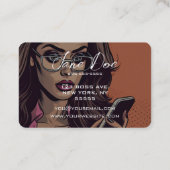 電話で眼鏡をかけ、自分のレトロを作る 名刺 (裏面)