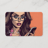 電話で眼鏡をかけ、自分のレトロを作る 名刺 (正面)