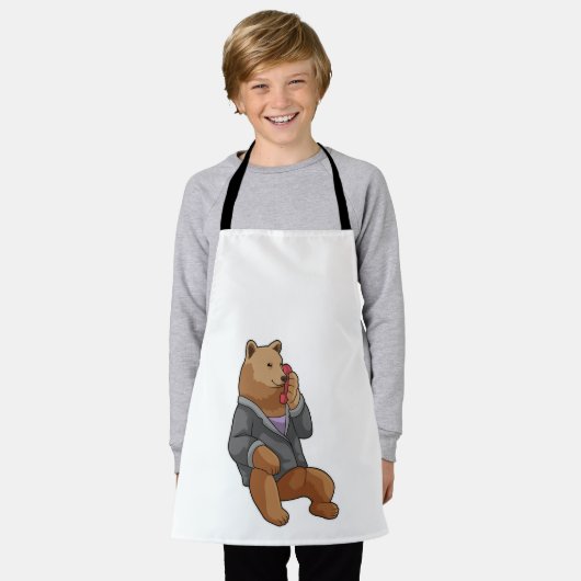 電話で秘書として務める エプロン (着用した状態)