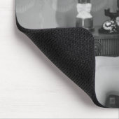 電話で話している女性 マウスパッド (コーナー)