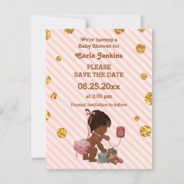 電話で金ゴールド紙吹雪を取る マグネット招待状