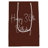 電話で30歳の誕生日ビールフ頭が切れるァー ミディアムペーパーバッグ (裏面)