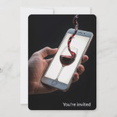 電話で50歳の誕生日パーティーワイ頭が切れるン 招待状 (正面)