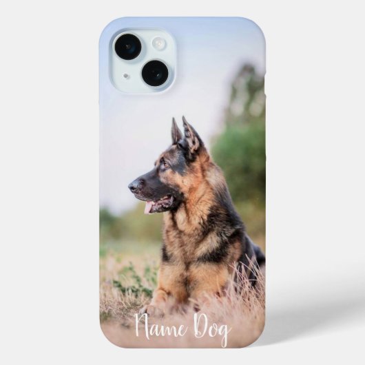 電話でGerman Shepherd Dogの名前を変更c Case-Mate iPhoneケース (裏面)