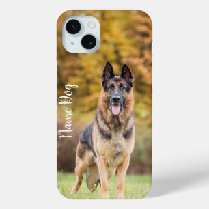 電話でGerman Shepherd Dogの名前を変更c iPhone 15 Miniケース