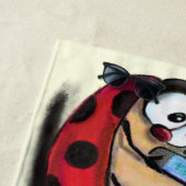 電話でLadybugあなたのテキスト名ビーチタオル ビーチタオル (インサイチュ)