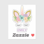 電話とラップトップのMagic Unicorn名ステッカー シール (シート)