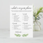 電話に何がベビーシャワーゲームグリーン葉 (スタンド正面)