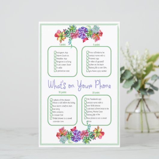 電話に何が入っているの多肉乳児シャワーゲーム (スタンド正面)