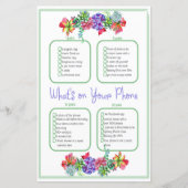 電話に何が入っているの多肉乳児シャワーゲーム (正面)