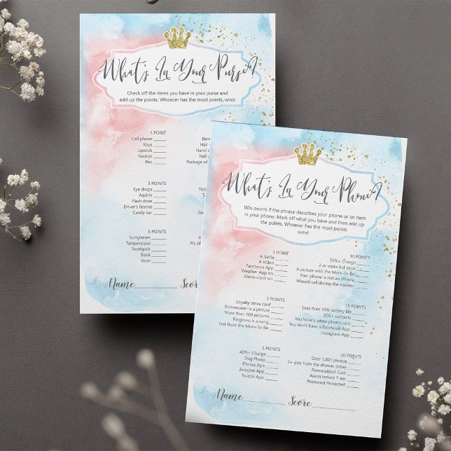 「電話に何が入っているの？」 性別によるゲームの表示 (クリエイターアップロード済み)