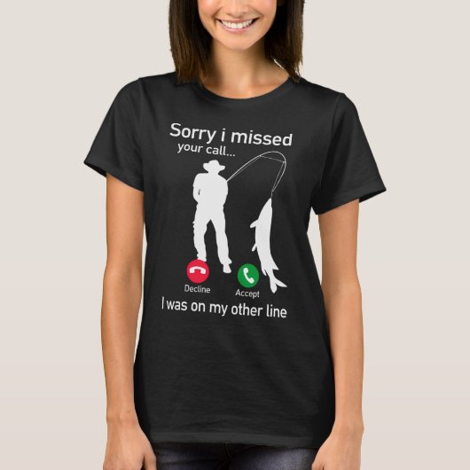 電話に出られませんでした 別の回線で通話中でした Tシャツ (正面)