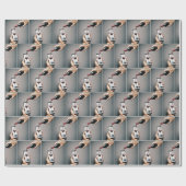 電話に注ぐ赤ワイン頭が切れる ラッピングペーパー (フラット)