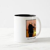 "電話のおもしろいアップグレード"ユーモアのコーヒーマグのギフト ツートーンマグカップ (正面右)