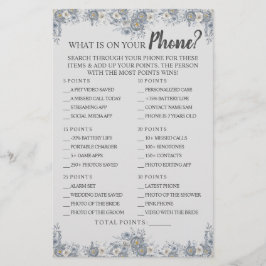 電話のグレーフローラシャワーゲームカードの内容 チラシ