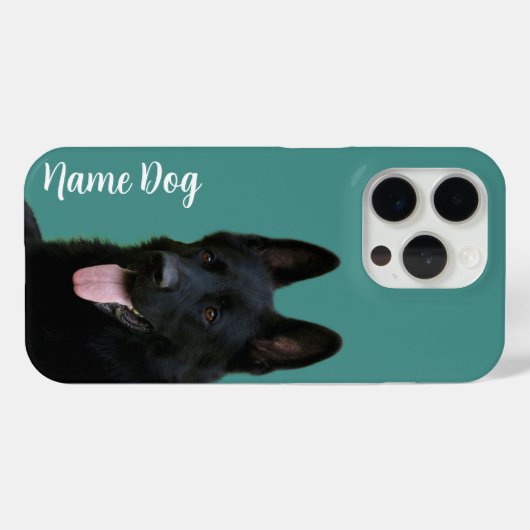 電話のケースでドイツの羊飼いの犬の名前を変更する Case-Mate iPhoneケース (裏面 (横))