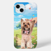 電話のケースでヨークシャーテリ犬の名前を変更する Case-Mate iPhoneケース (裏面)