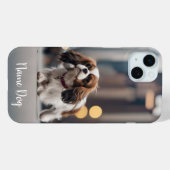 電話のケースでCavalier King dogの名前を変更 Case-Mate iPhoneケース (裏面 (横))