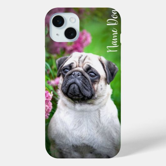 電話のケースでPug Dogの名前を変更 Case-Mate iPhoneケース (裏面)