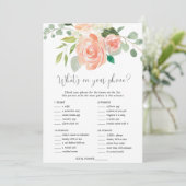 電話のゲームのピーチに何がブライダルシャワー 招待状 (スタンド正面)