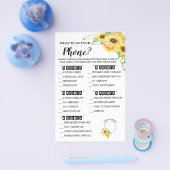 電話のゲームカードのブライダルシャワー チラシ (シングル)