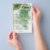 電話のトロピカルシャワーゲームカードFl チラシ (ハンドル)