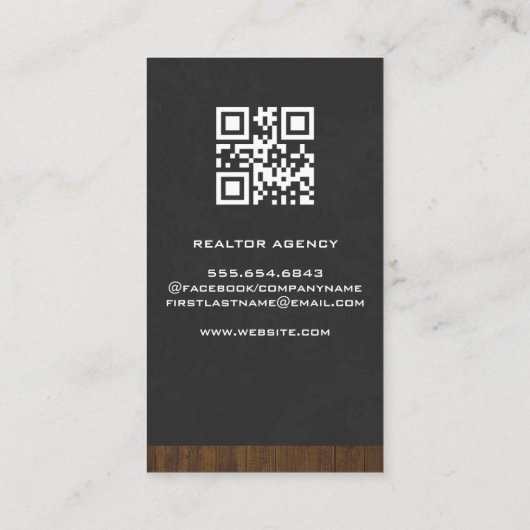 電話のビジネスマン |不動産実在代理業者 名刺 (裏面)