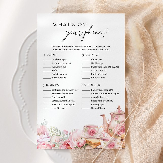 電話のピンクのフローラティーパーティーゲーム (クリエイターアップロード済み)