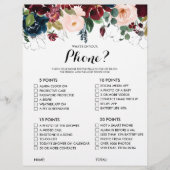 電話のフローラブライダルシャワーゲーム (正面)