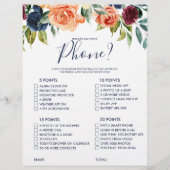 電話のフローラブライダルシャワーゲーム (正面)