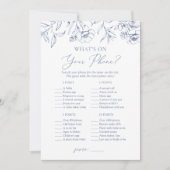 電話のフローラブライダルシャワーゲーム 招待状 (正面)