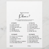 電話のブライダルシャワーゲームモダンの内容 (正面)