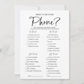 電話のブライダルシャワー 招待状 (正面)