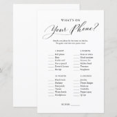 電話のミニマリストBaby Showerゲーム (正面/裏面)