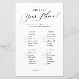 電話のミニマリストBaby Showerゲーム