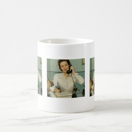 電話のヴィンテージのナース コーヒーマグカップ (中央)