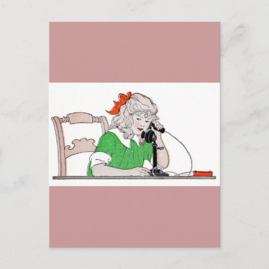 電話のヴィンテージ ポストカード (正面)